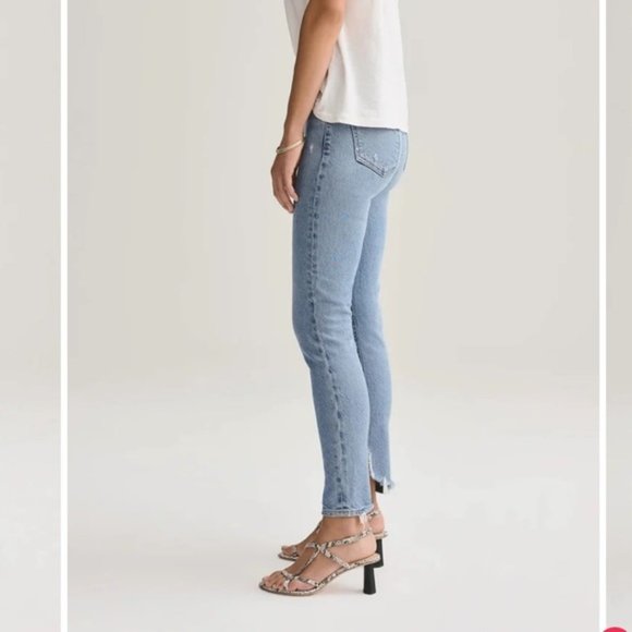 ❗️SOLD❗️Agolde Nico Distressed High Rise Nico High Rise Slim Fit Jeans Size 31 - Picture 2 of 13